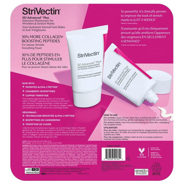 StriVectin SD Advanced PLUS Intensive Moisturizer for Wrinkles & Stretch Marks, 2 x 47 mL