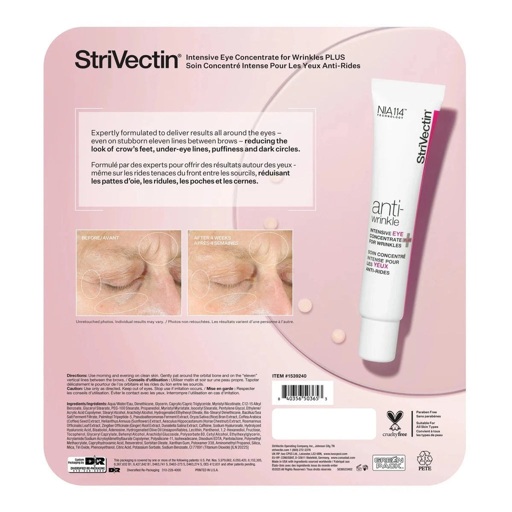 StriVectin Intensive Eye Concentrate for Wrinkles PLUS, 38.35 g + 7.09 g